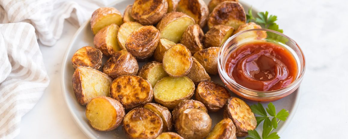 A plate of Air Fryer potatoes.