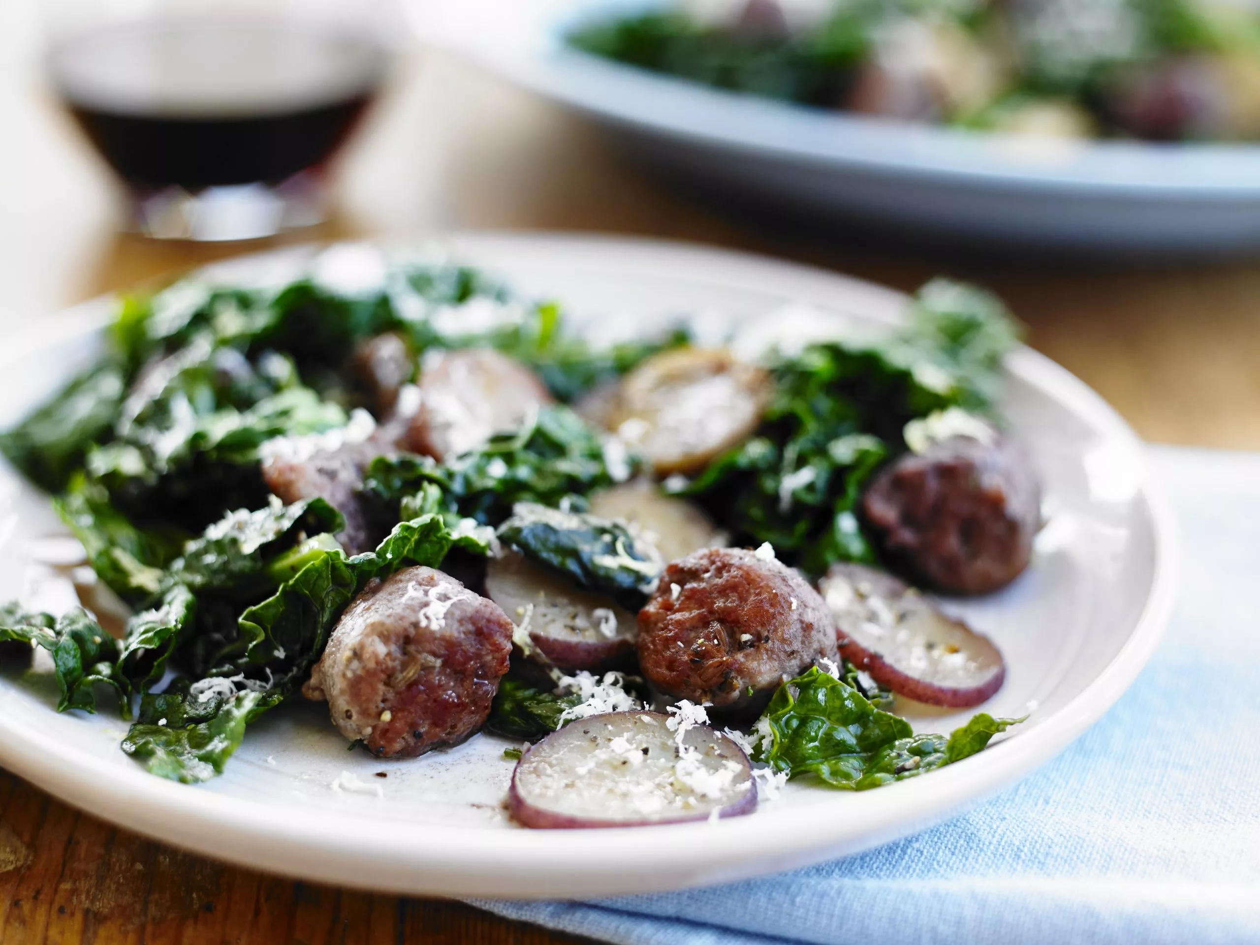 Sausage kale and potato casserole.