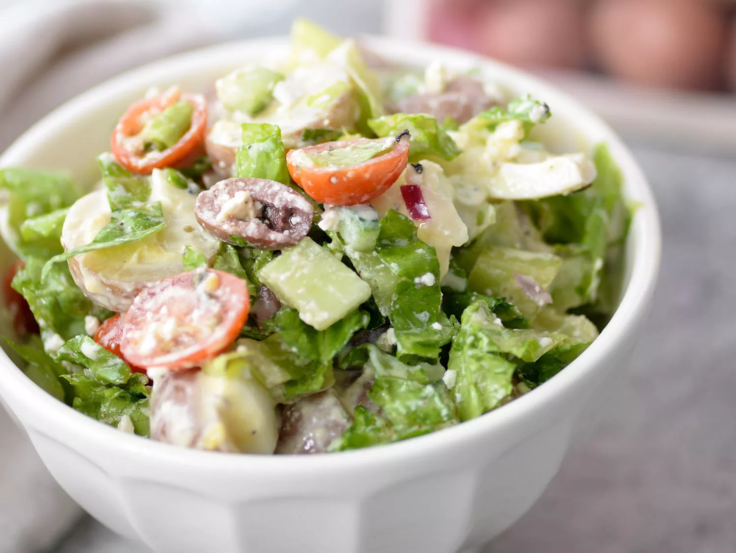 A bowl of Tarpon Springs Greek Salad.