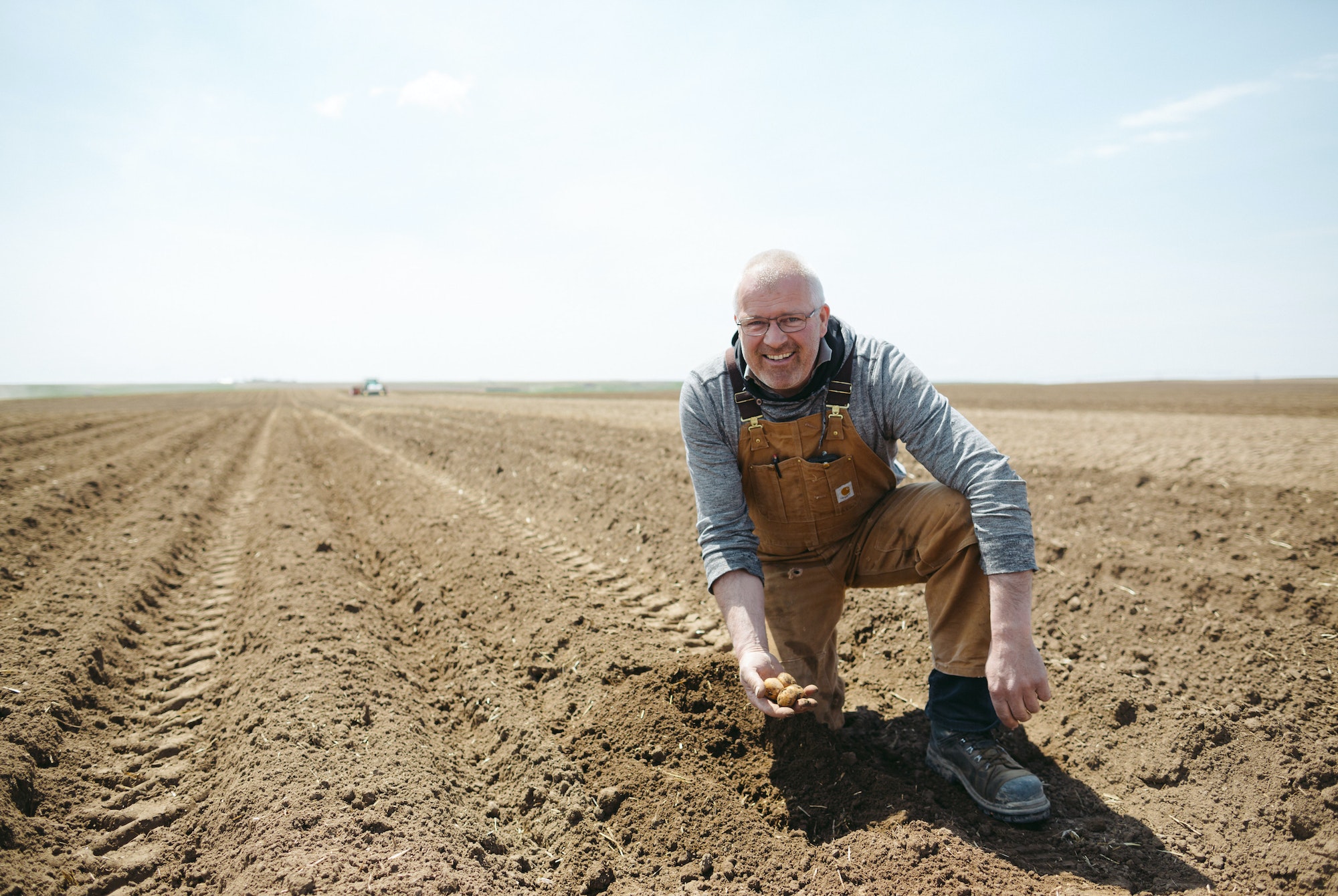 Harry Lamberts in a field.